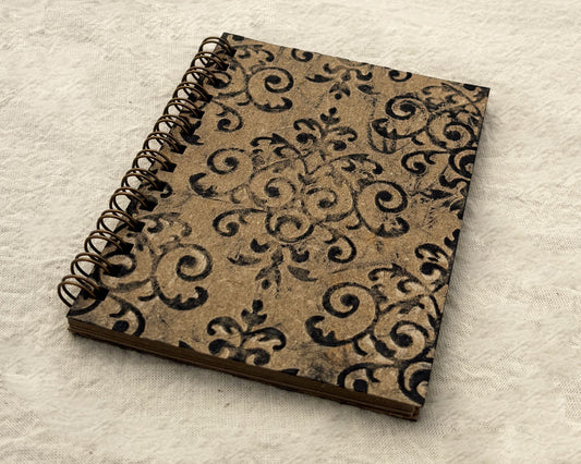 Small embossed notebook Brown Royale