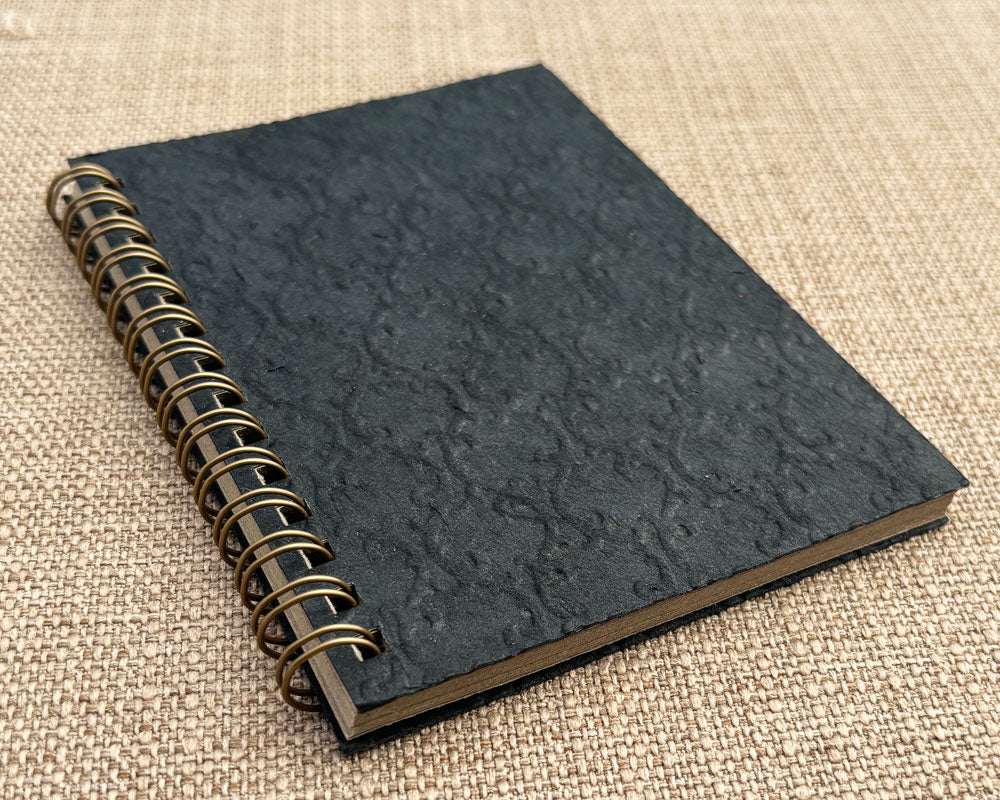 Small embossed notebook Black Trellis