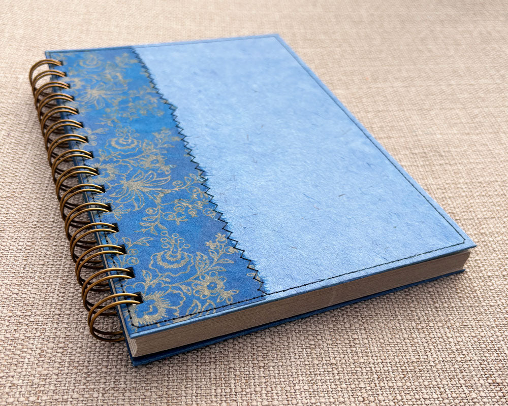 A5 Notebook Blue Floral