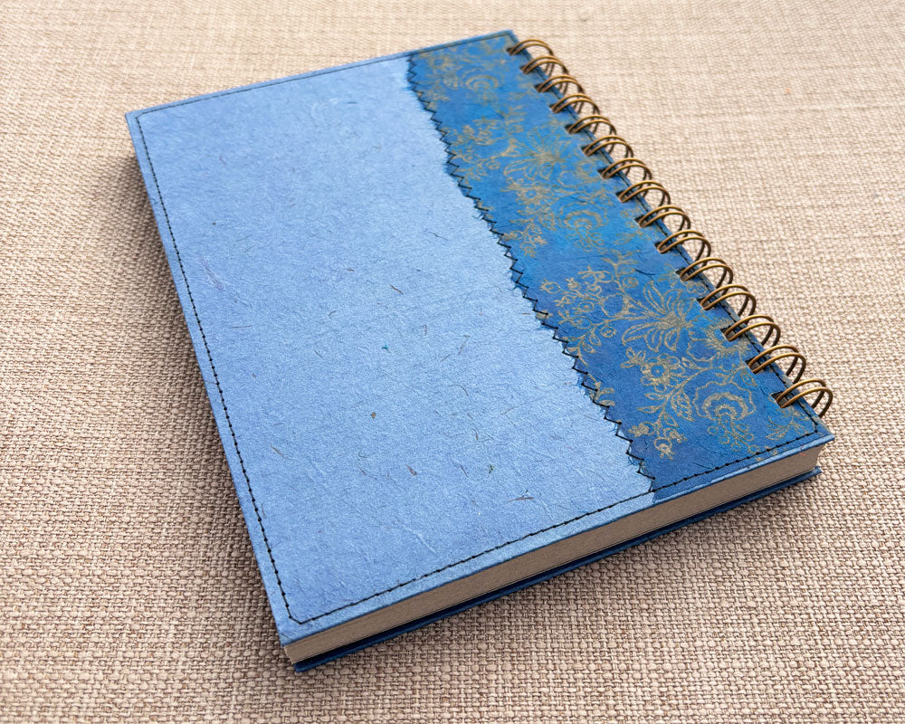 A5 Notebook Blue Floral