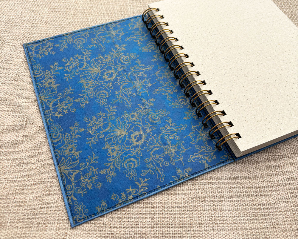 A5 Notebook Blue Floral