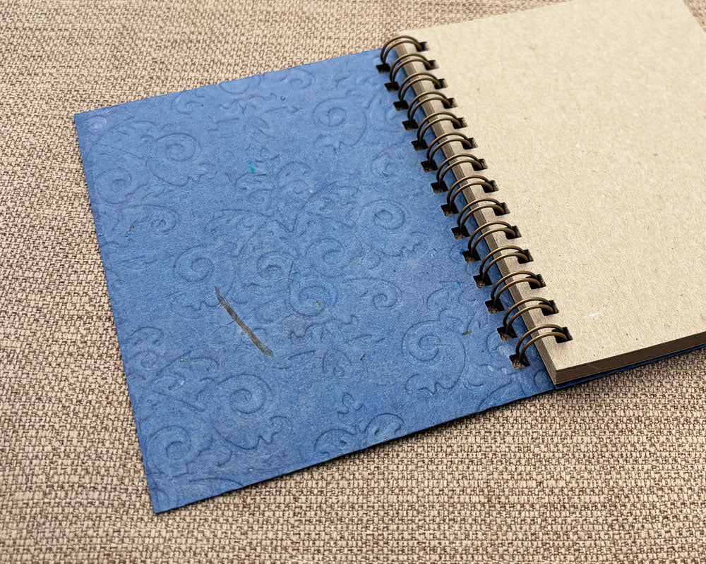 Small embossed notebook Blue Royale
