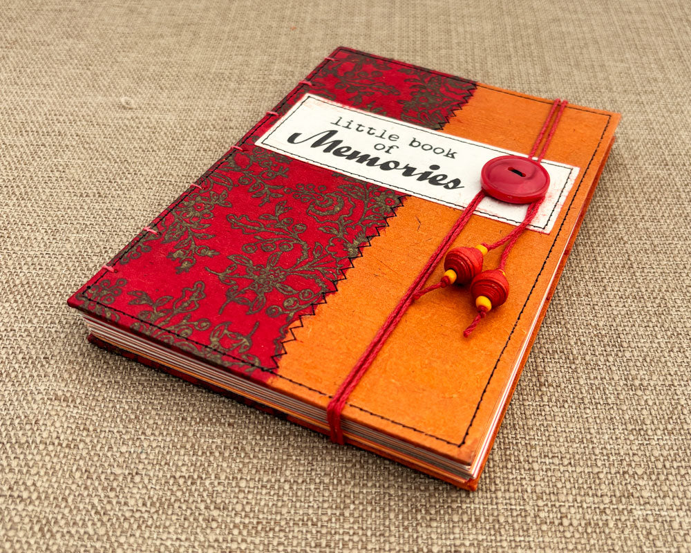 Little Book of Memories Journal Red Orange