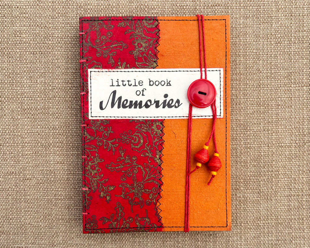 Little Book of Memories Journal Red Orange