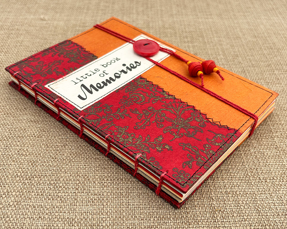 Little Book of Memories Journal Red Orange
