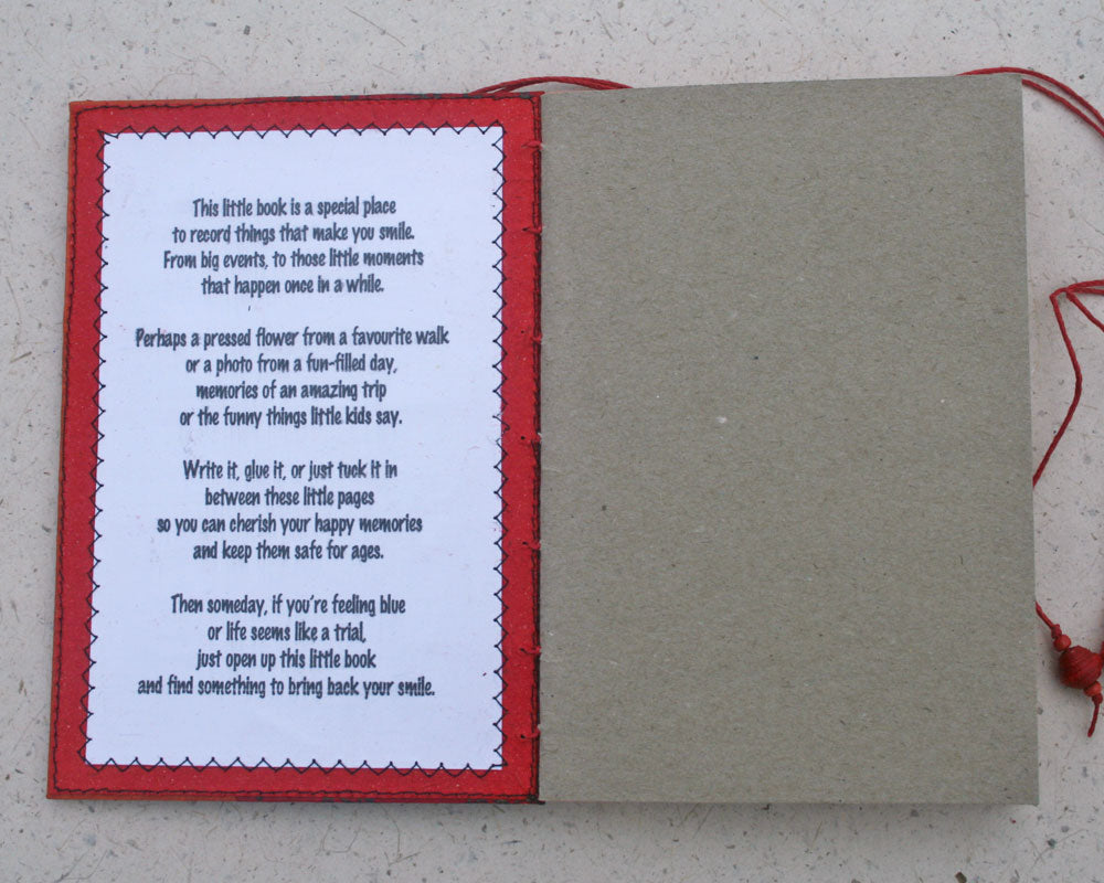 Little Book of Smiles Journal Red Orange