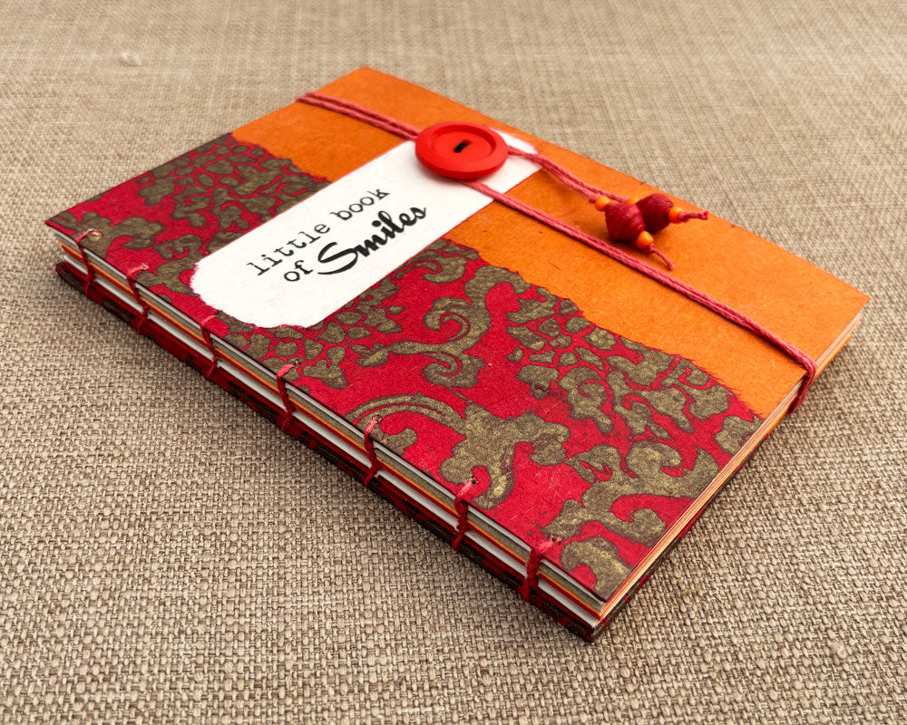 Little Book of Smiles Journal Red Orange