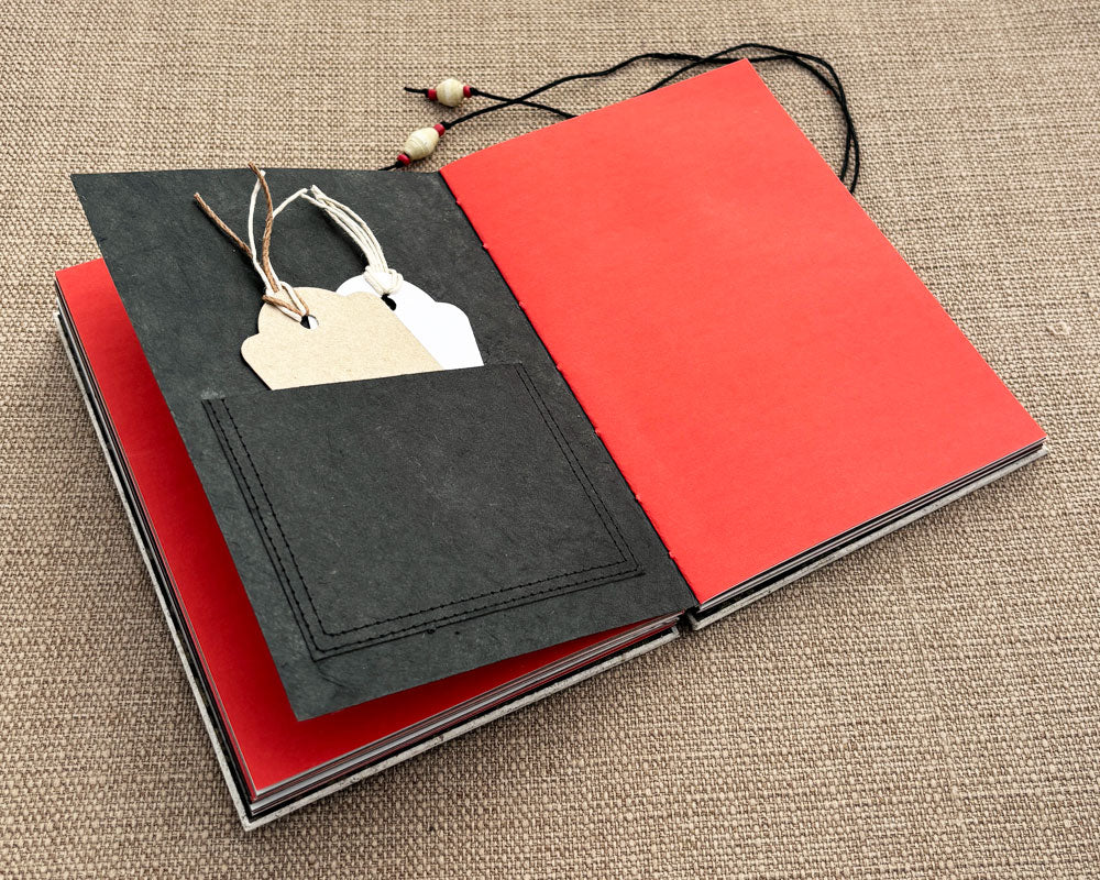 5x7 Keepsake Journal Red & Black