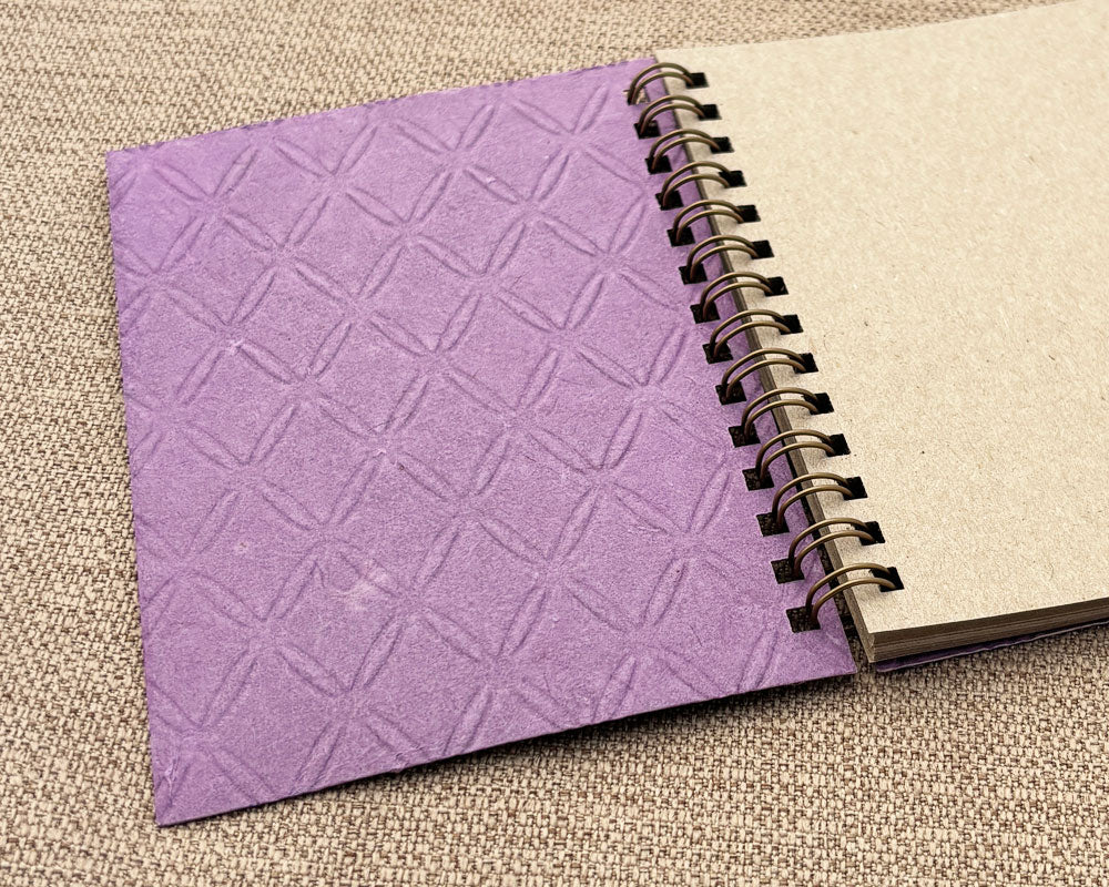 Small embossed notebook Purple Fishnet