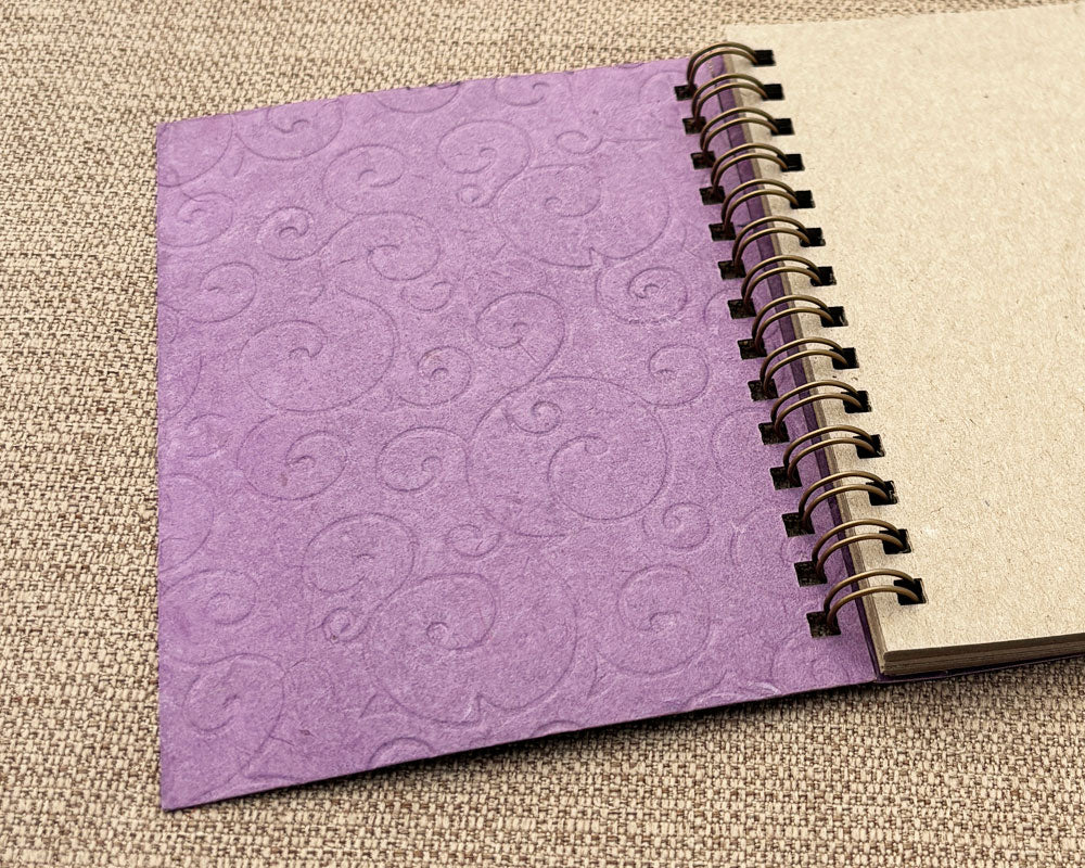 Small embossed notebook Purple Swirl