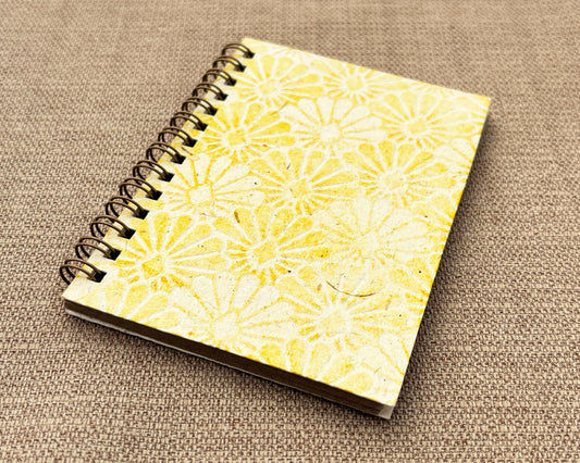 Small embossed notebook Lemon Sunburst