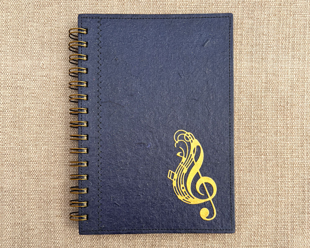 A5 Music Notebook Navy Blue