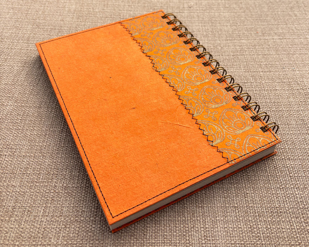 A5 Notebook Orange Lotus
