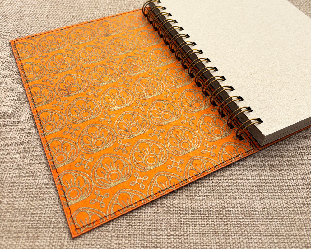 A5 Notebook Orange Lotus