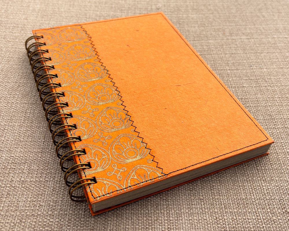 A5 Notebook Orange Lotus