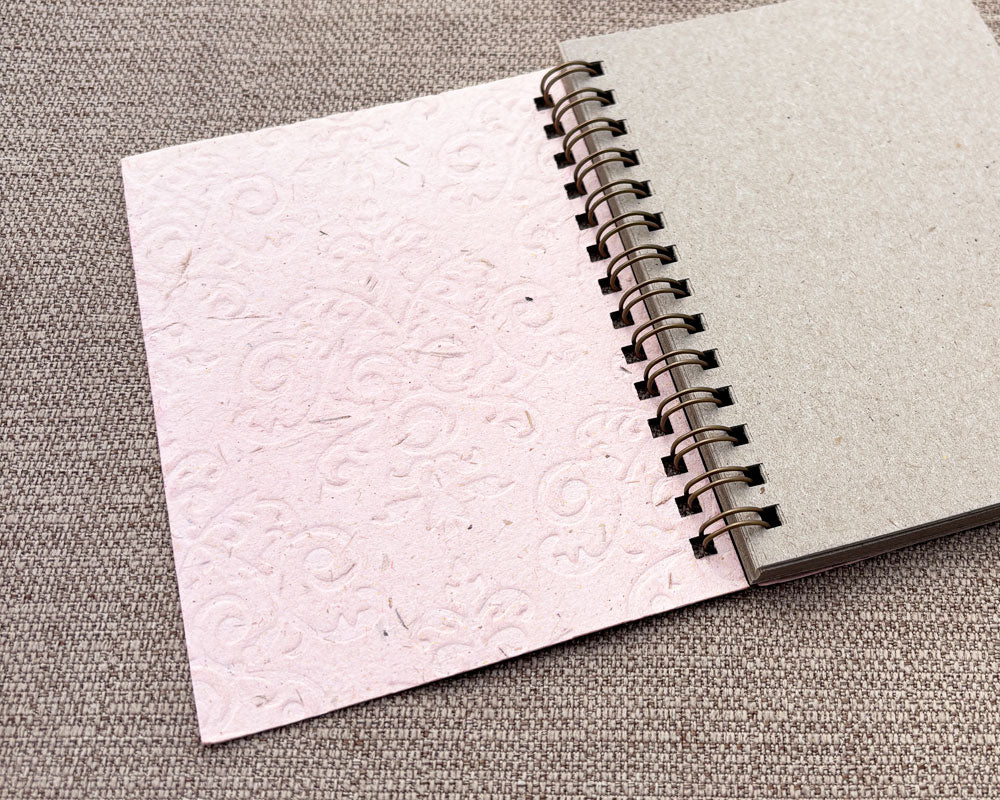 Small embossed notebook Pale Pink Royale