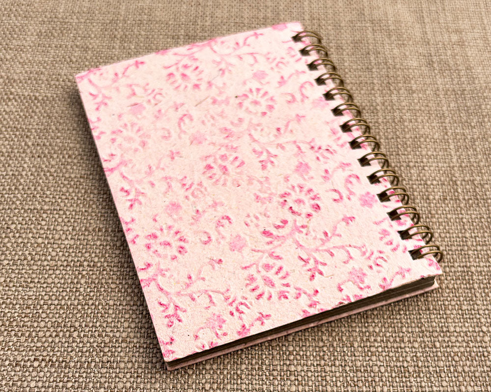 Small embossed notebook Pink Floral