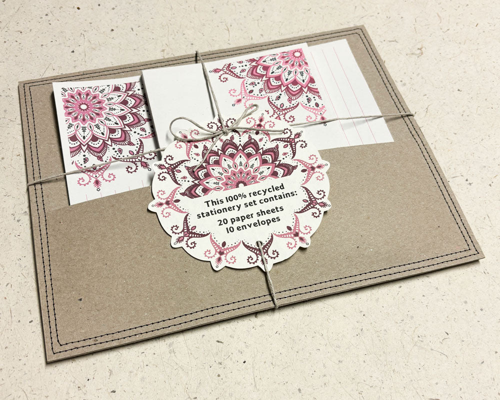 Letter Writing Set Pink Mandala