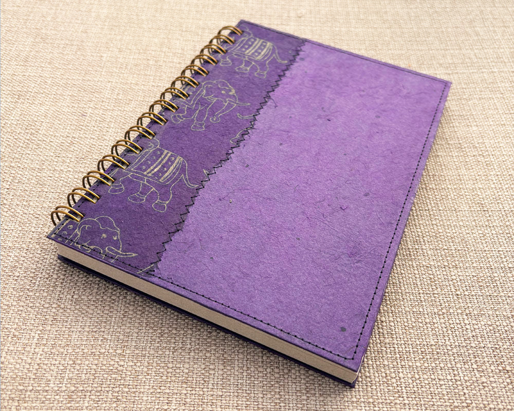 A5 Notebook Purple Elephant
