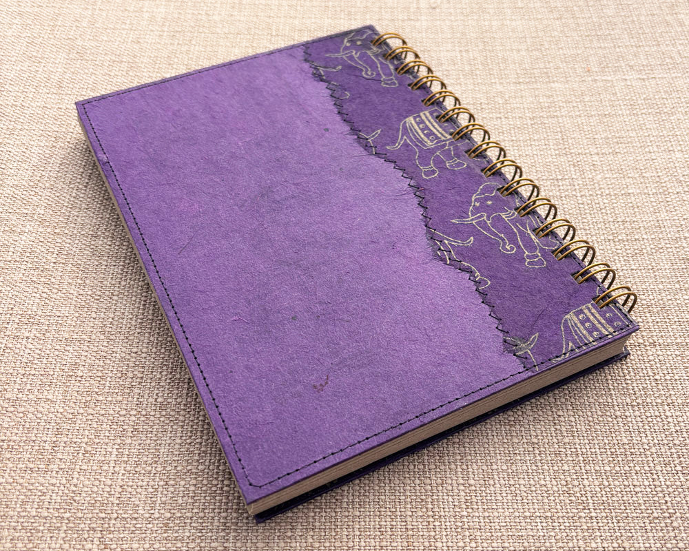 A5 Notebook Purple Elephant
