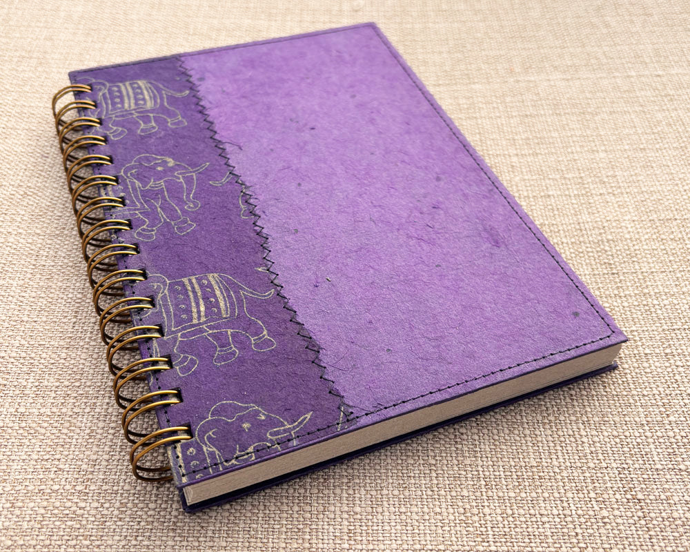A5 Notebook Purple Elephant