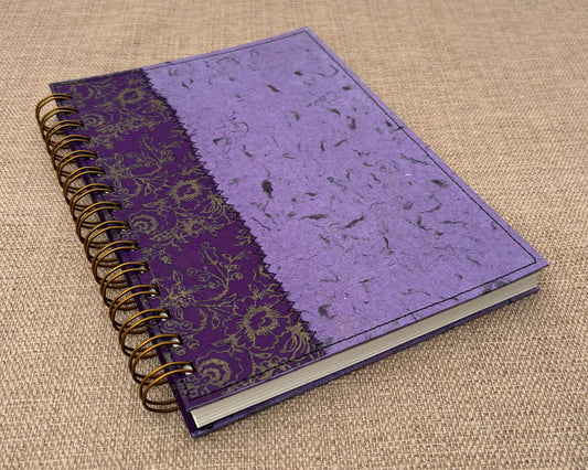 A5 Notebook Purple Floral