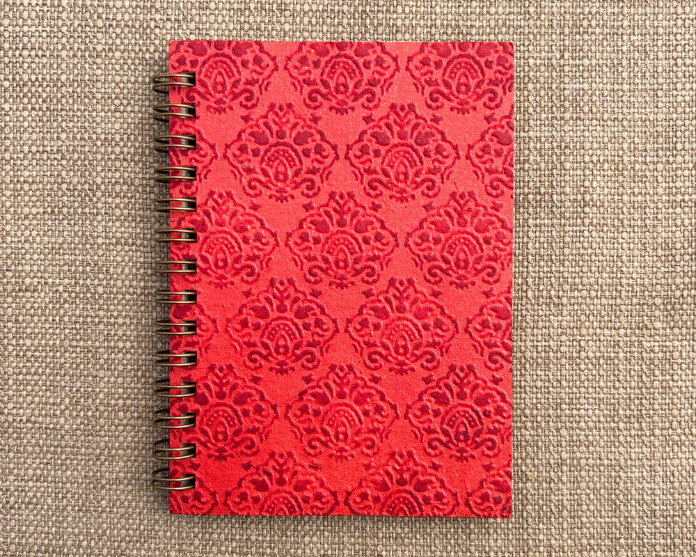 Small embossed notebook Red Crowns