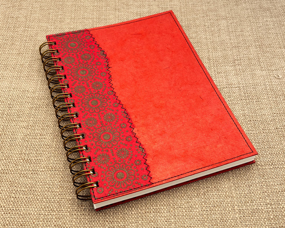 A5 Notebook Red Daisy