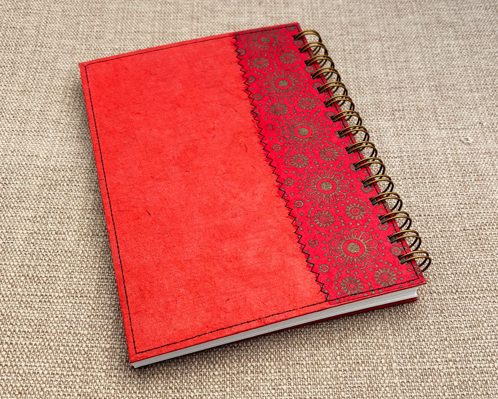 A5 Notebook Red Daisy