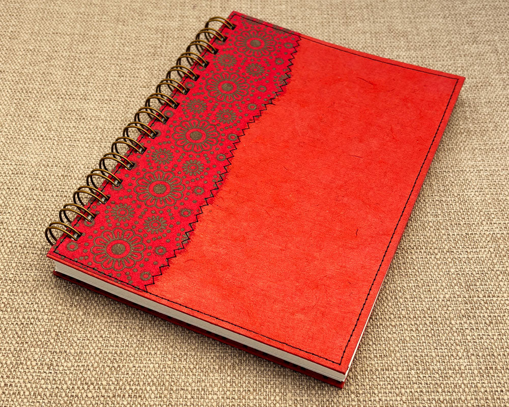 A5 Notebook Red Daisy