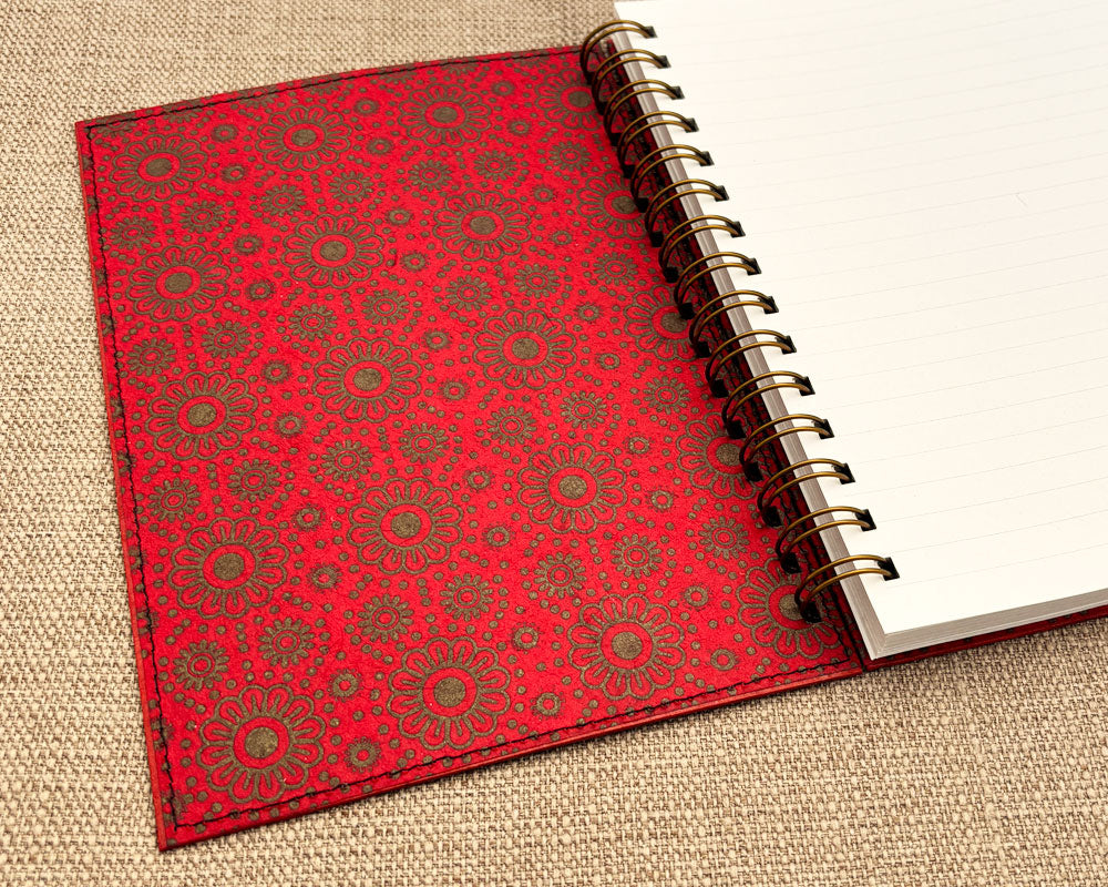 A5 Notebook Red Daisy