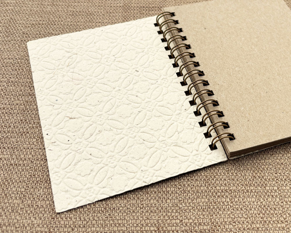 Small embossed notebook White Circles