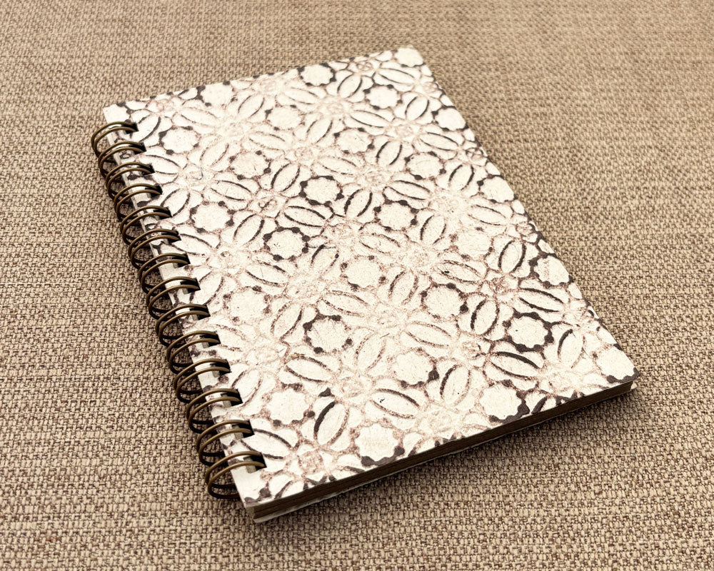 Small embossed notebook White Circles