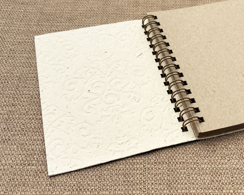 Small embossed notebook White Royale