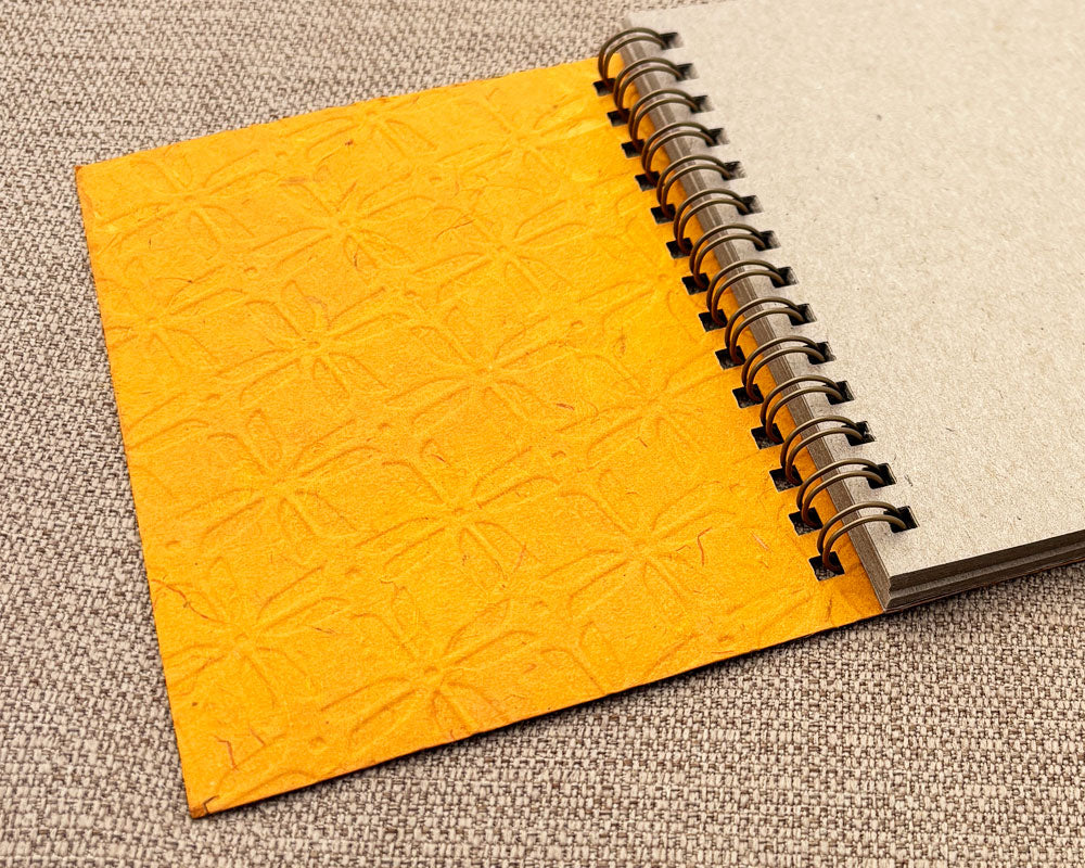 Small embossed notebook Yellow Pinwheel