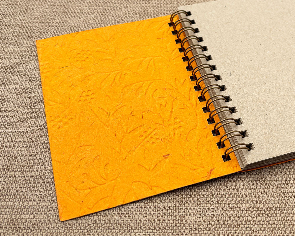 Small embossed notebook Yellow Wattle