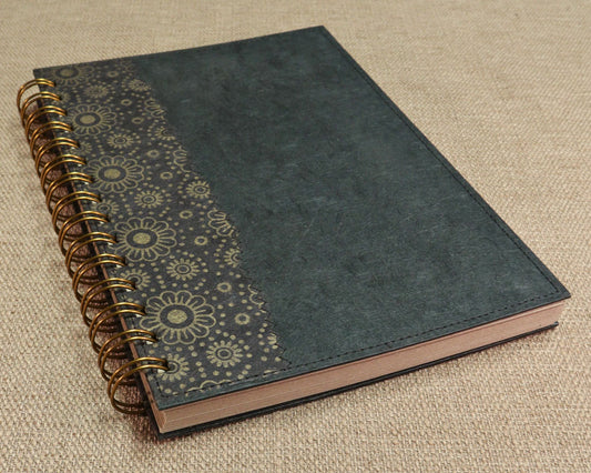 A5 Notebook Black Daisy