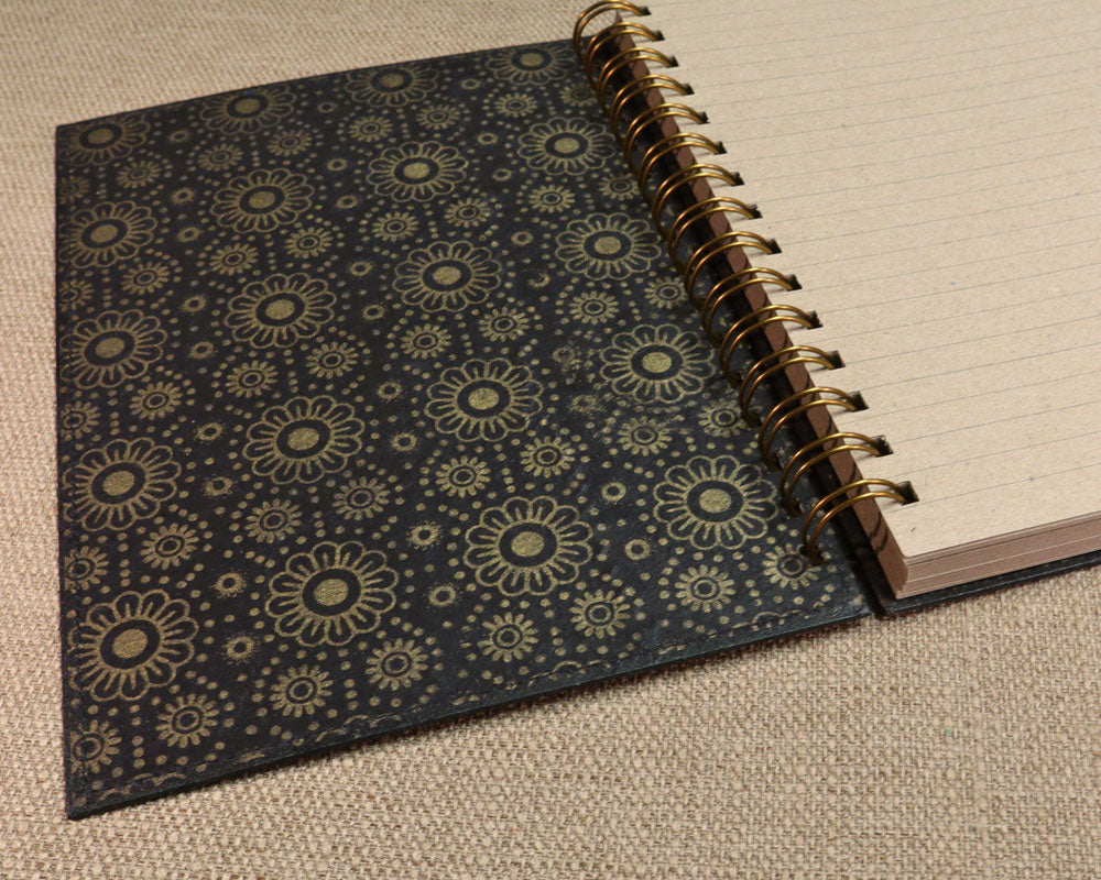 A5 Notebook Black Daisy