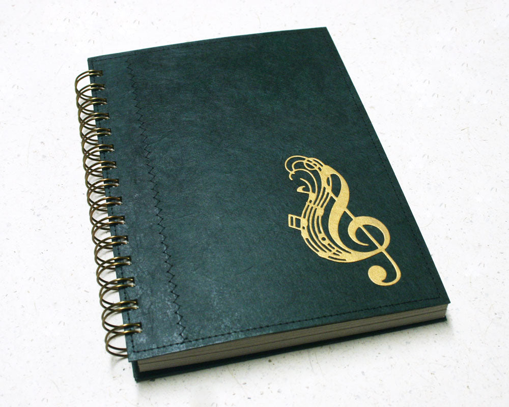 A5 Music Notebook Dark Green