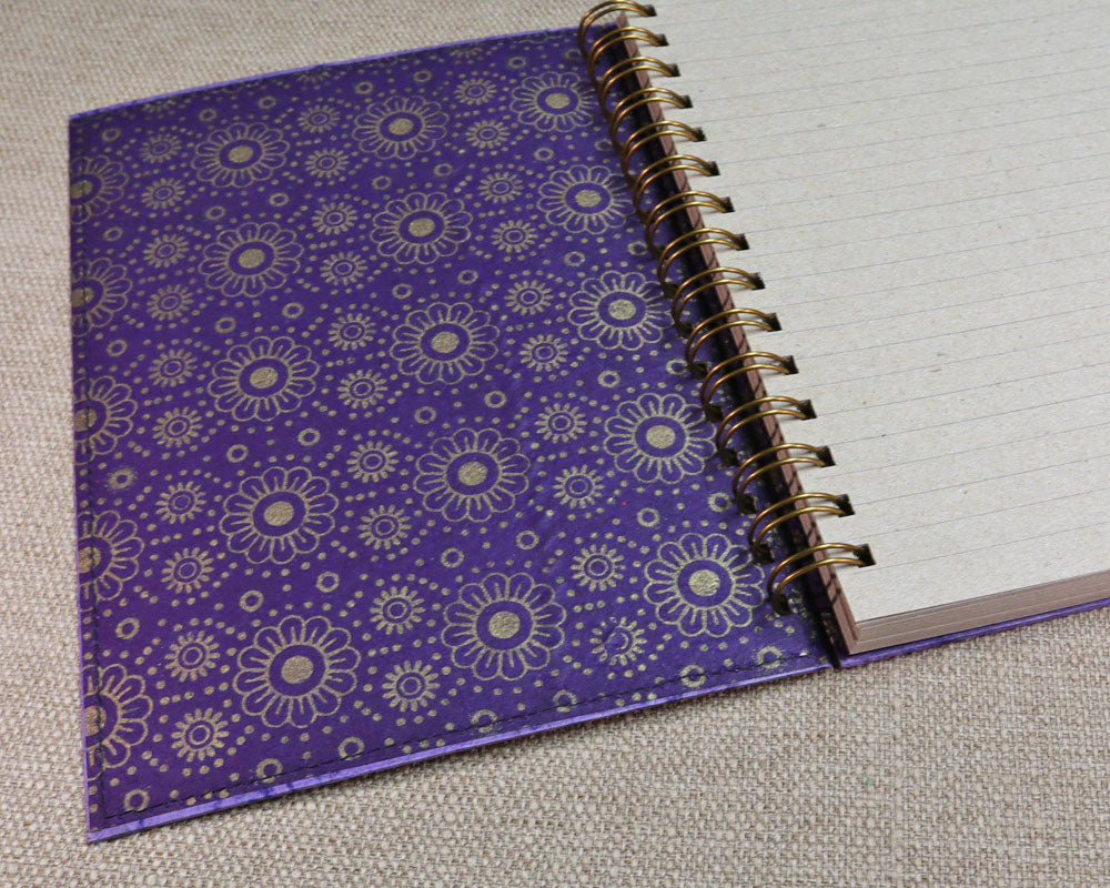 A5 Notebook Purple Daisy