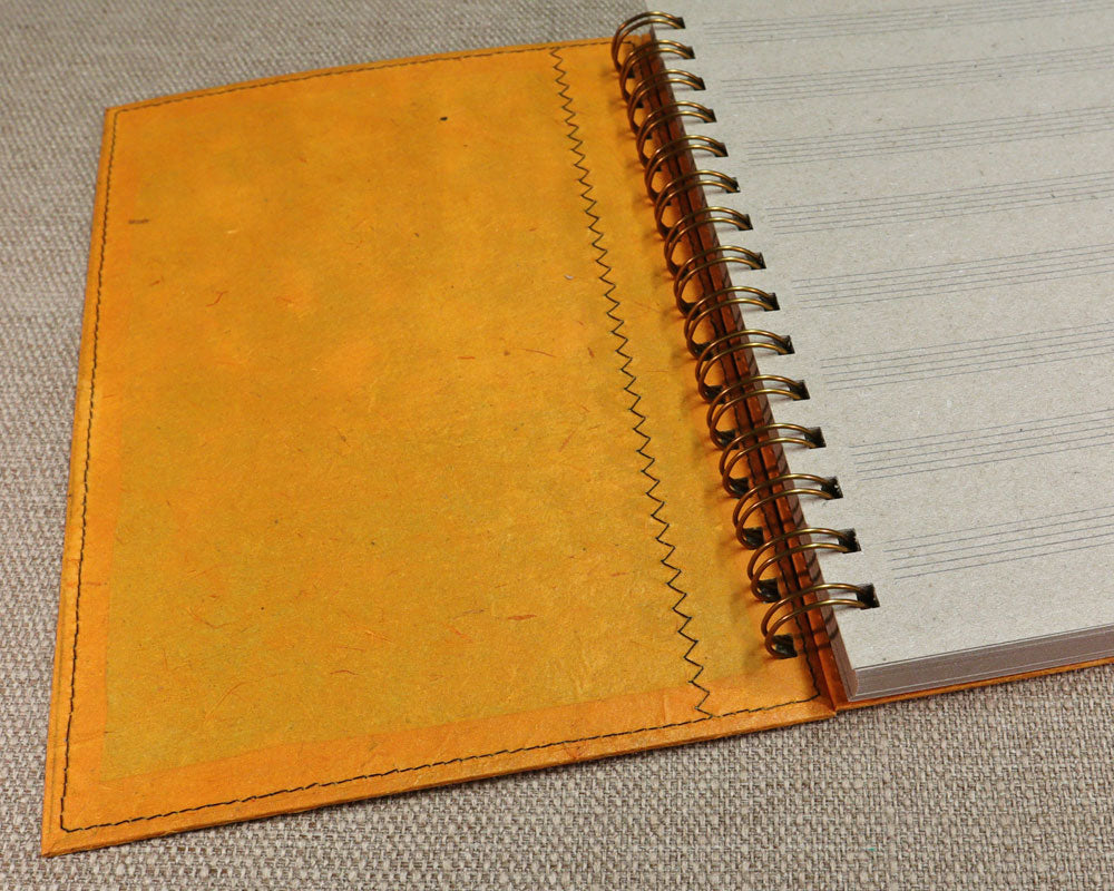 A5 Music Notebook Yellow