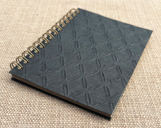 Small embossed notebook Black Fishnet