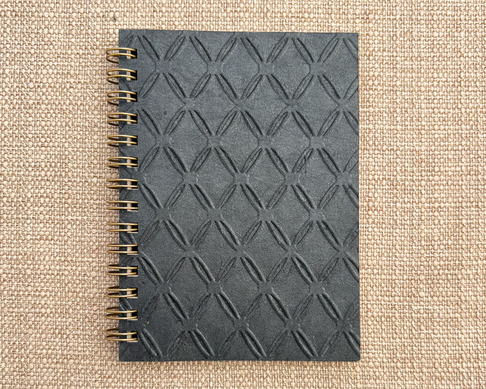 Small embossed notebook Black Fishnet