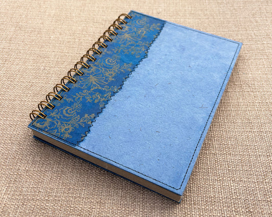 A5 Notebook Blue Floral