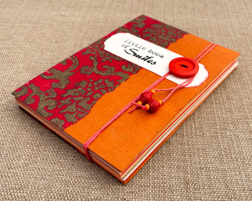 Little Book of Smiles Journal Red Orange