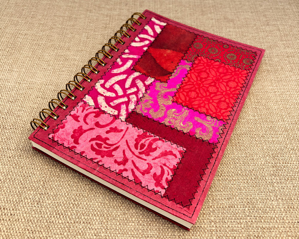 Fancy A5 Notebook Pink Red B