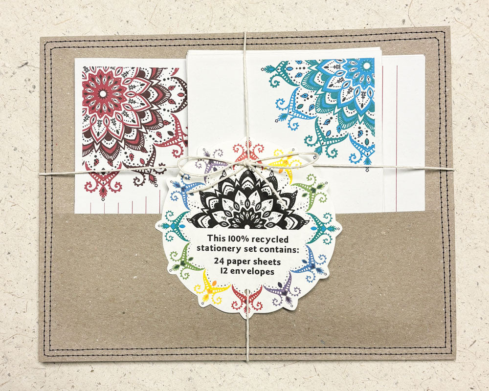 Letter Writing Set Mandala Mixed Colours