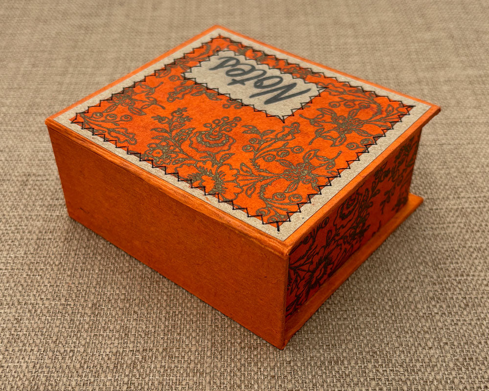 Note Box Orange Floral