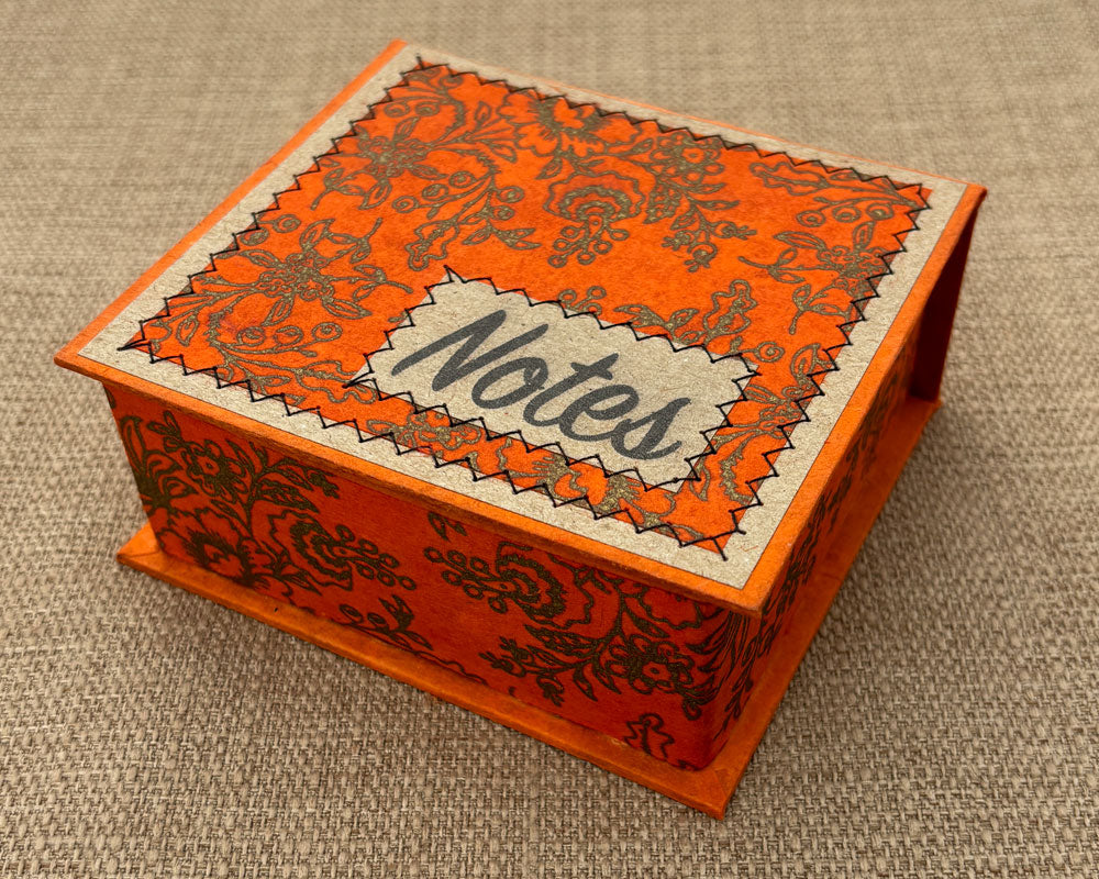 Note Box Orange Floral