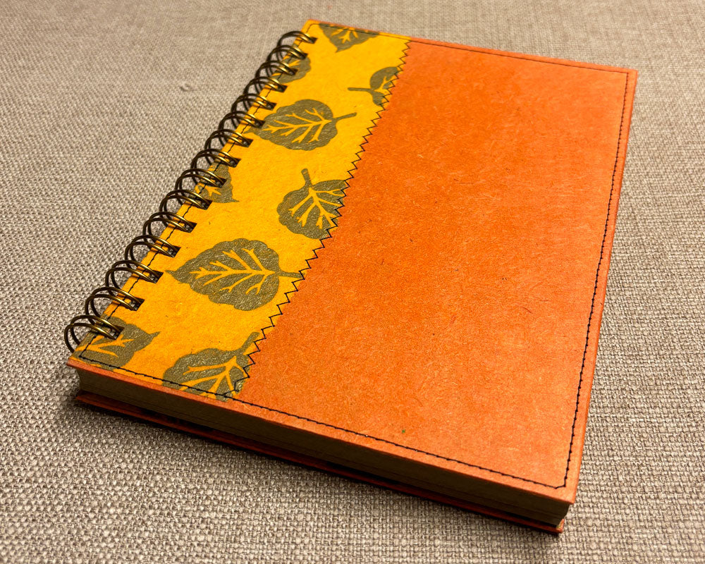 A5 Notebook Orange Leaf